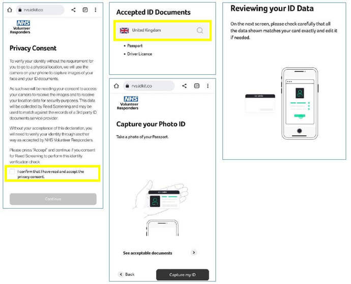 Privacy consent GoodSAM app screen grab 