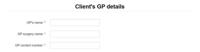 Screen grab from the GoodSAM app showing client GO details for referral for someone who needs support  