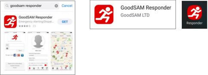 GoodSAM app screen grab 