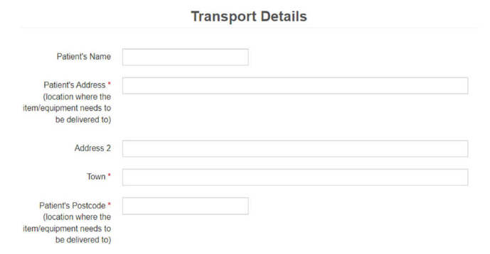 Transport details GoodSAM app screen grab 