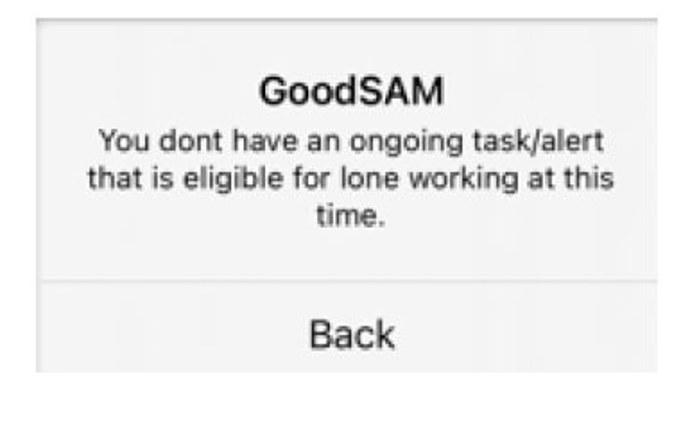 Good SAM screen grab back button 